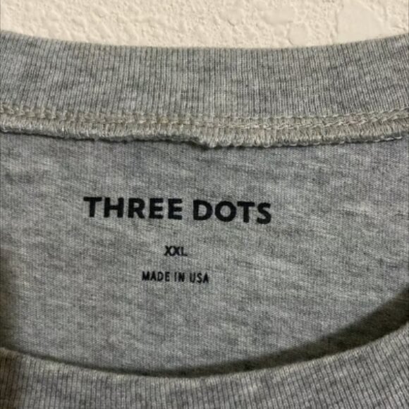 NWOT Lot of 3--THREE DOTS Men's Short Sleeve T-Shirts GRAY Size XXL - Picture 8 of 9